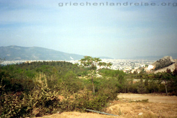 Blick vom Stadtberg auf Athen in Griechenland