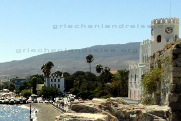 Ansicht vom Gouverneurs-Palast auf der Insel Kos bei unserem Griechenland Urlaub 2010.