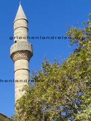Minarett der alten Moschee auf der griechischen Insel Kos.