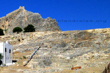Antikes Theater auf der Insel Rhodos in Griechenland.