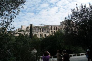 Ansicht der Akropolis in Athen.