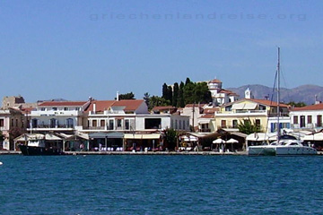 Ablegestelle der Bootstouren in dem Ferienort Pythagorio auf der Insel Samos in der Ägäis in Griechenland.