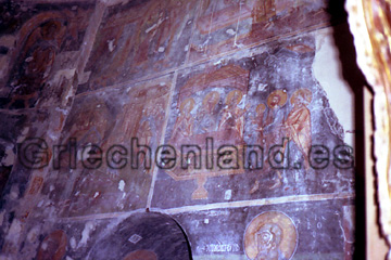 Wandfresken in einer byzantinischen Kirche, Griechenland